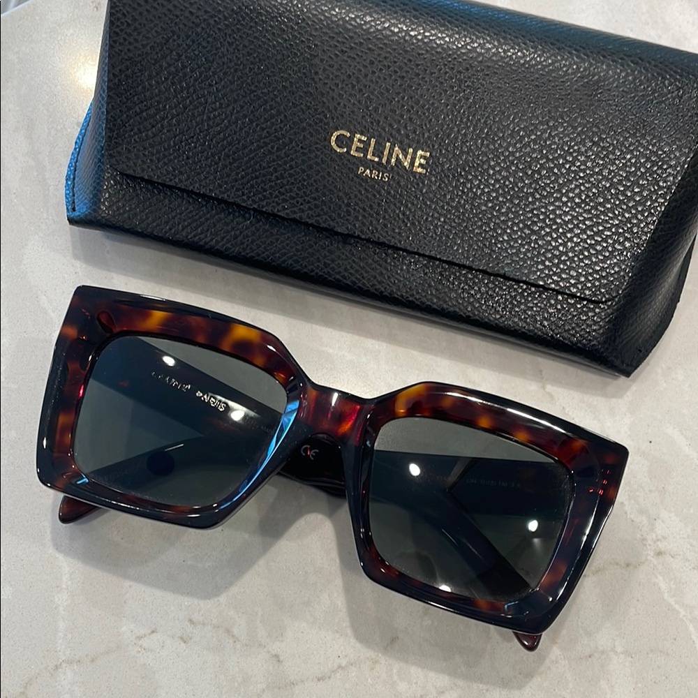 Celine Bold 3 dot Tortoise Shell Women's Sunglasses
